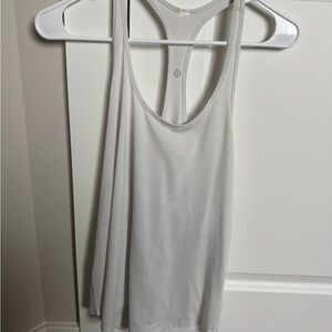 Lululemon White Racerback Tank Top